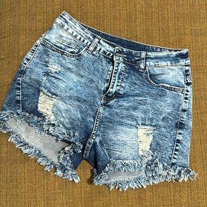 NWOT Distressed Jean Shorts